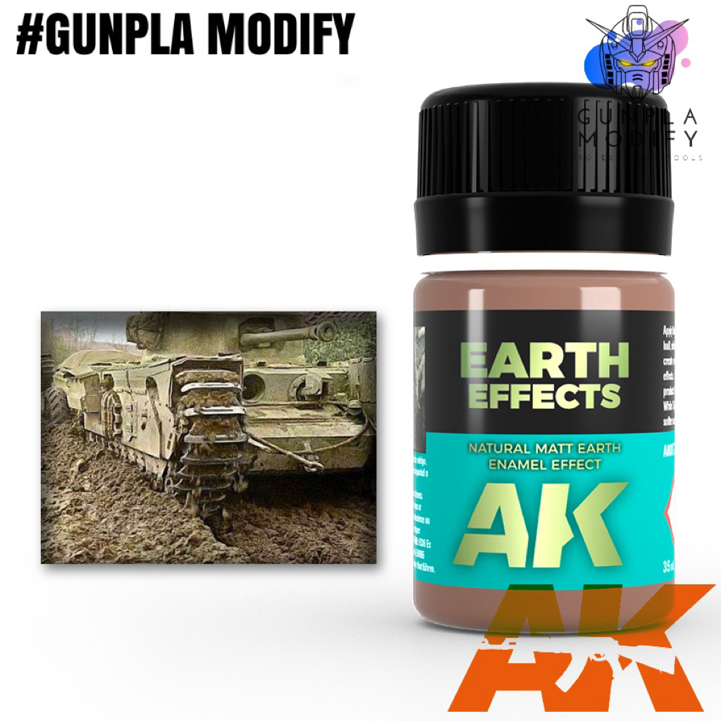 AK INTERACTIVE (AK017) Earth Effects สีอินาเมล สำหรับทำคราบดิน ขนาด 35 ml