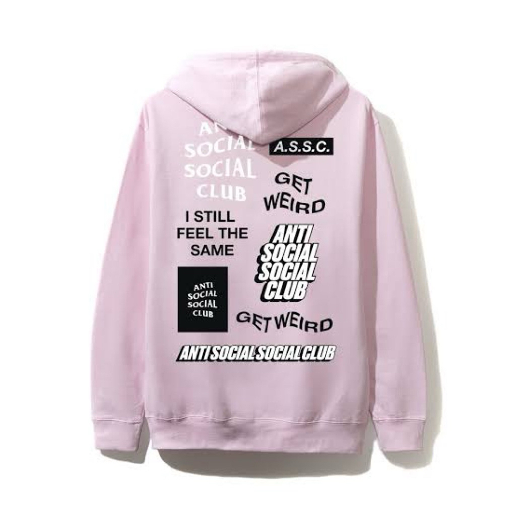 ฮู้ด Anti Social Social Club (ASSC) Bukake Pink Hoodie สีชมพู แท้