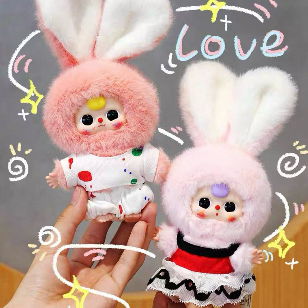 (พร้อมส่ง)📌แบบสุ่ม-แบบเลือกตัวใช้โค้ดลดได้ Baby three macaron mini พวงกุญแจเบบี้ทรีมาการองมินิ