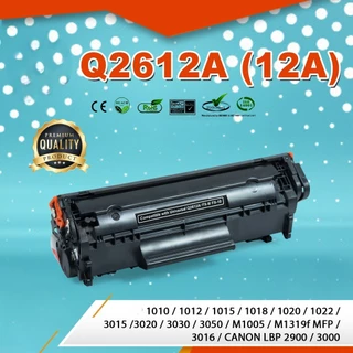Q2612A, Q2612(12A),12A, หมึก ตลับหมึกพิมพ์เลเซอร์ ตลับหมึกโทนเนอร์ เทียบเท่า ใช้กับ HP 1010 /1012/1015 /1018/1020 /1022
