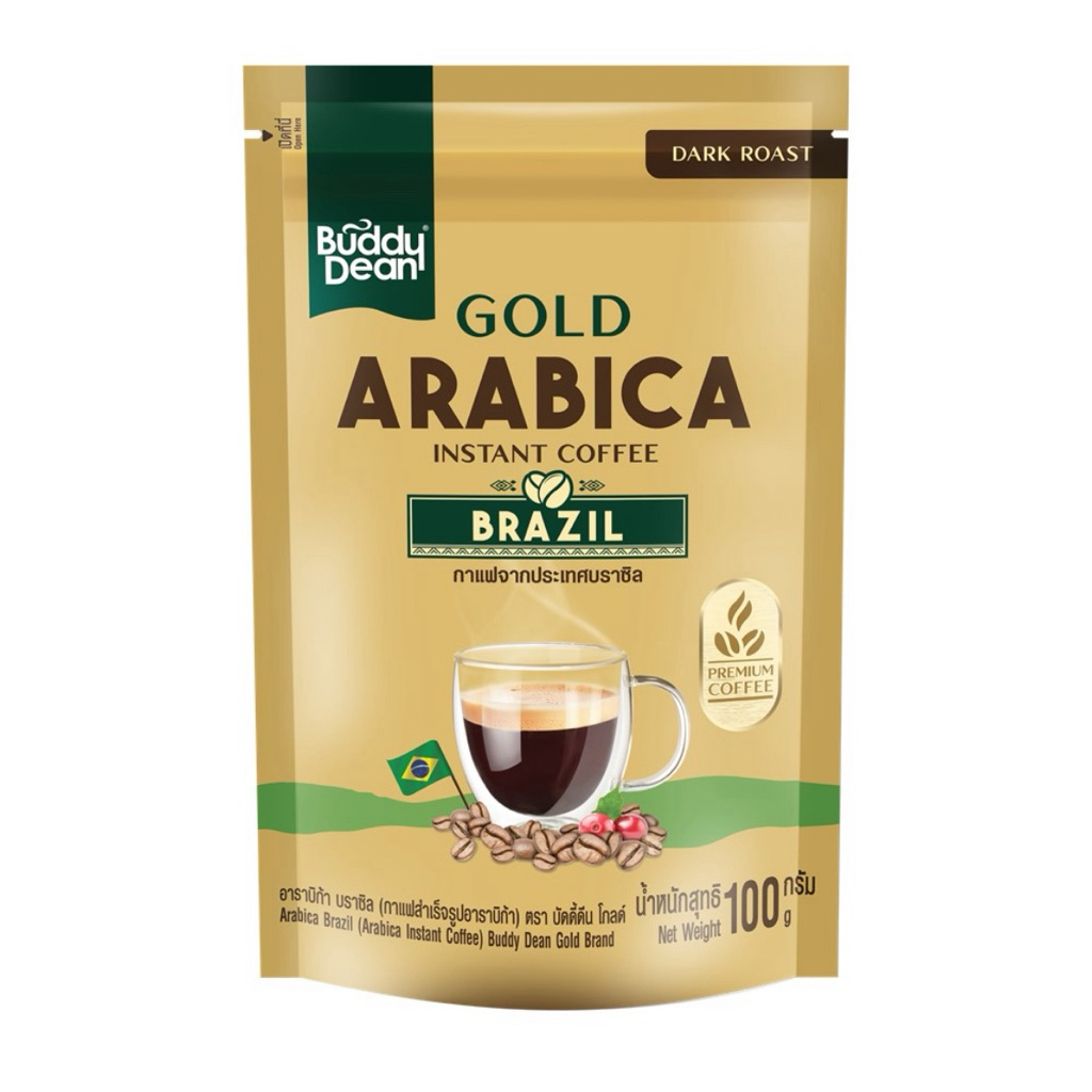 [พร้อมส่ง] Buddy Dean Gold Arabica Brazil/Gold Arabica/Gold Freeze Dried100g./Brazil Americano no Su