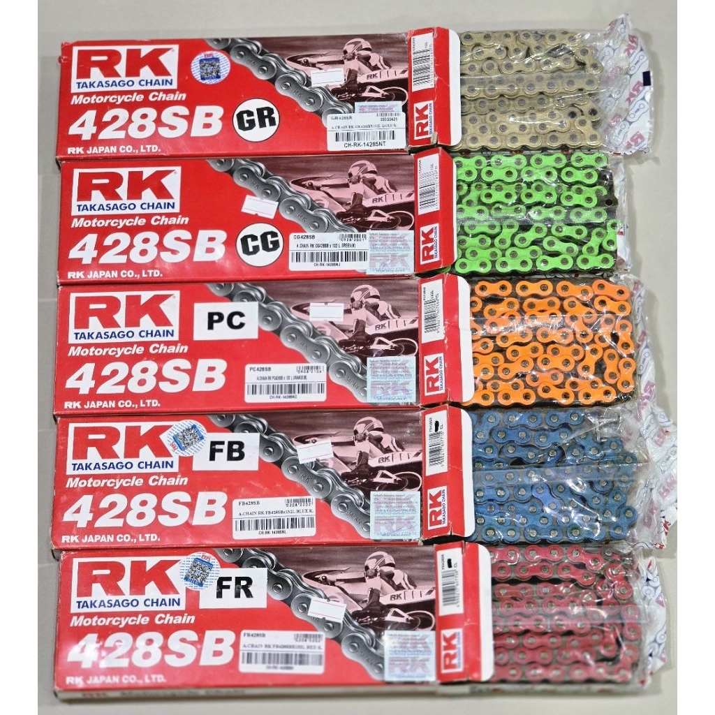 โซ่ RK428 132ข้อ แบบกิ๊บล็อค ของเเท้