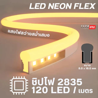 ไฟเส้น LED แถบไฟดัดงอได้ 220V กันน้ำ ไฟแต่งห้อง แสงขาว/วอร์มไวท์ 3ม.-20ม. สำหรับตกแต่งบ้าน หอพัก คริสต์มาส