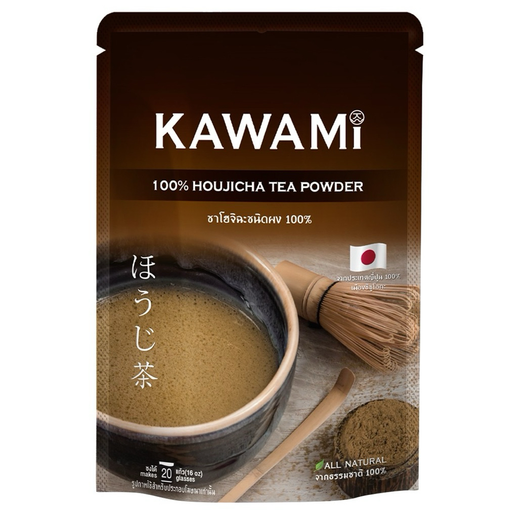 ผงโฮจิฉะ ผงมัทฉะ  คาวามิ 100% Kawami ผงมัทฉะแท้ matcha Houjicha Tea Powder 100% ผงมัทฉะคาวามิ