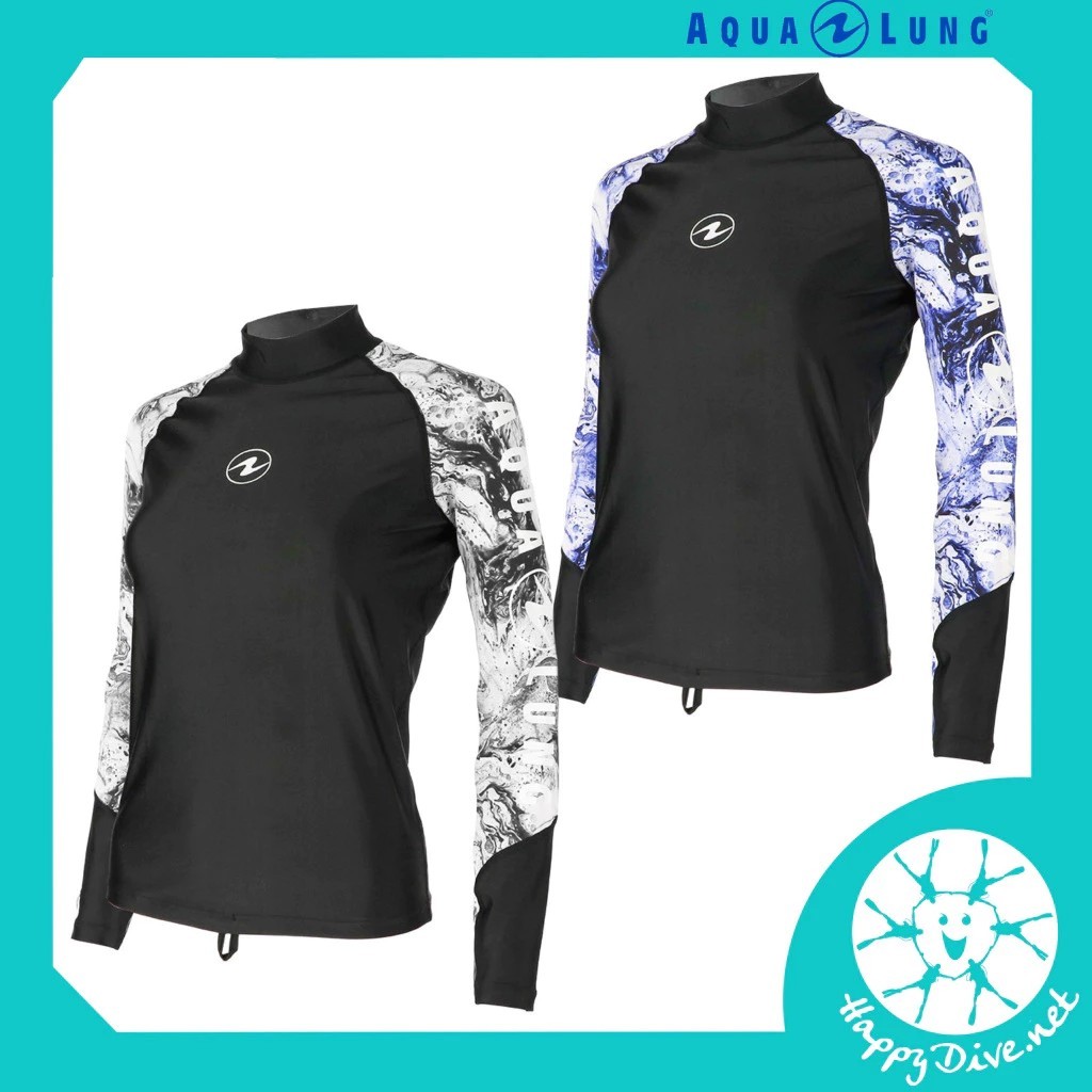 มีหลายแบบ Aqualung CAMO fit, Loose Fit Rash Guard Beige / Aqualung Loose Fit Dark Olive เสื้อใส่ดำน้ำเสื้อใส่ว่ายน้ำ