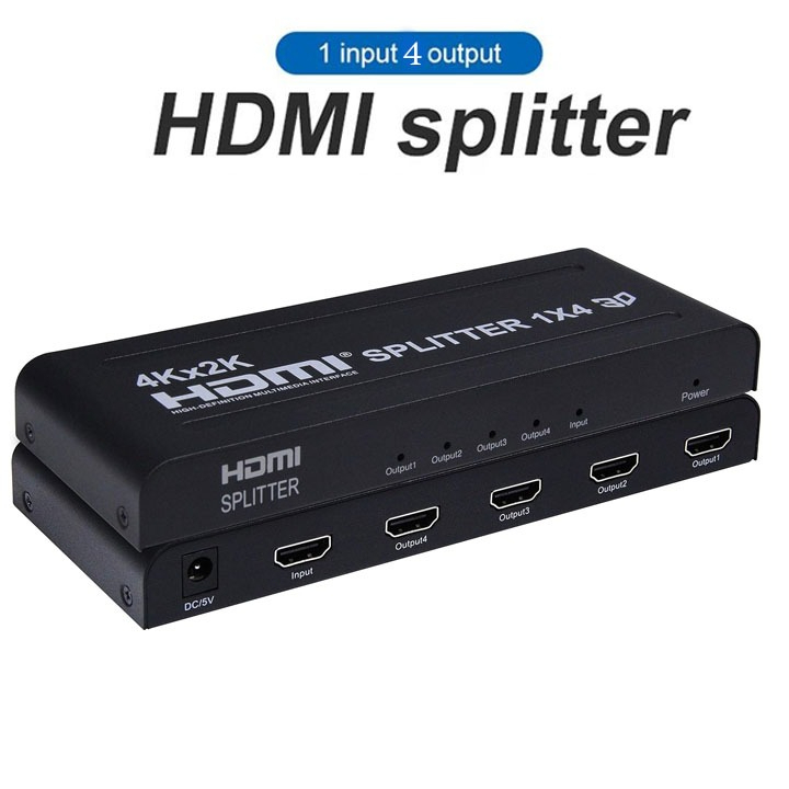 (พร้อมส่ง) 4K 30Hz 1x4 HDMI Splitter 4 Port Video 4Kx2K 2160p UHD, Full HD 1080p 60Hz