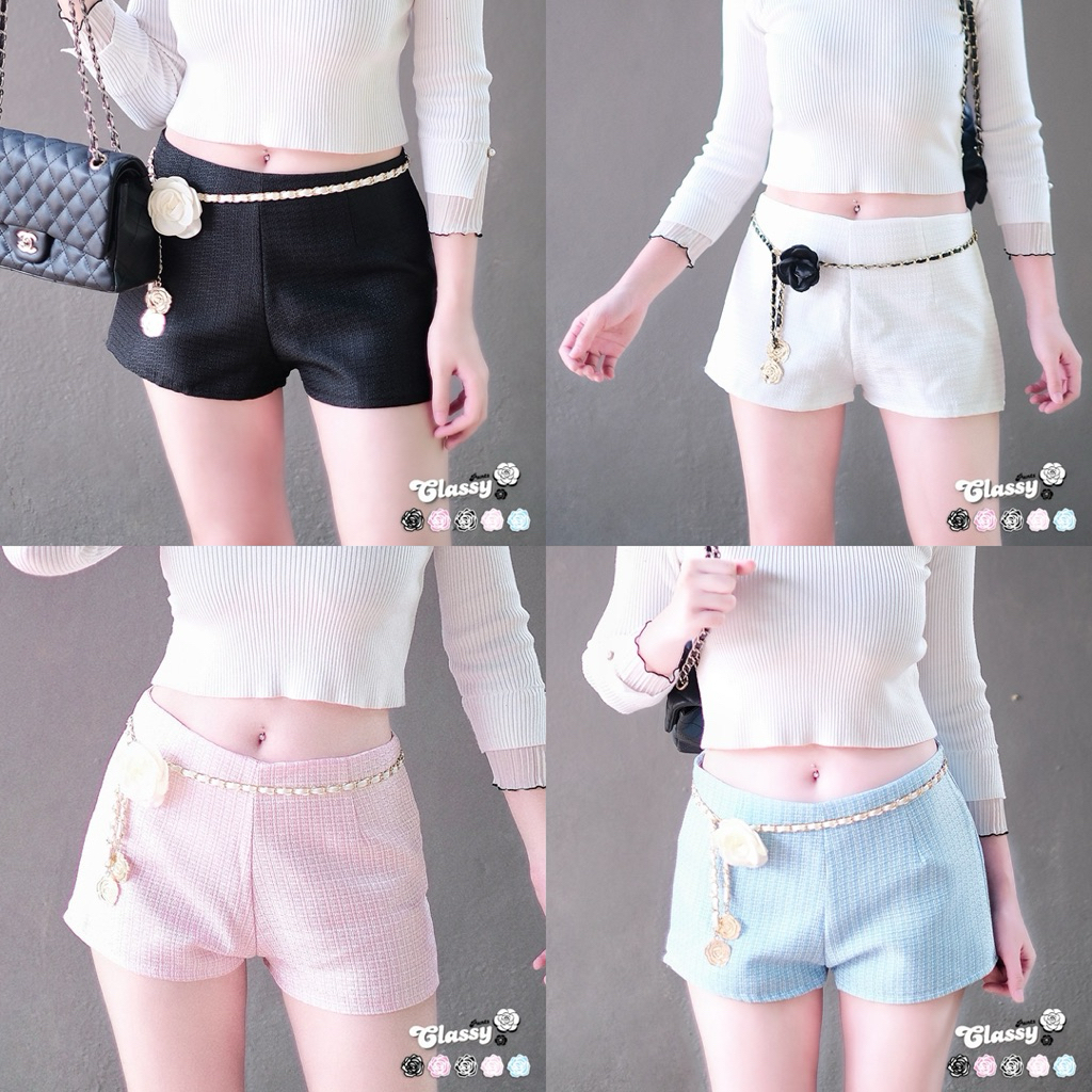 Classy Tweed Pants – กางเกงขาสั้นผ้าทวิต A-Line - รูปที่ 5