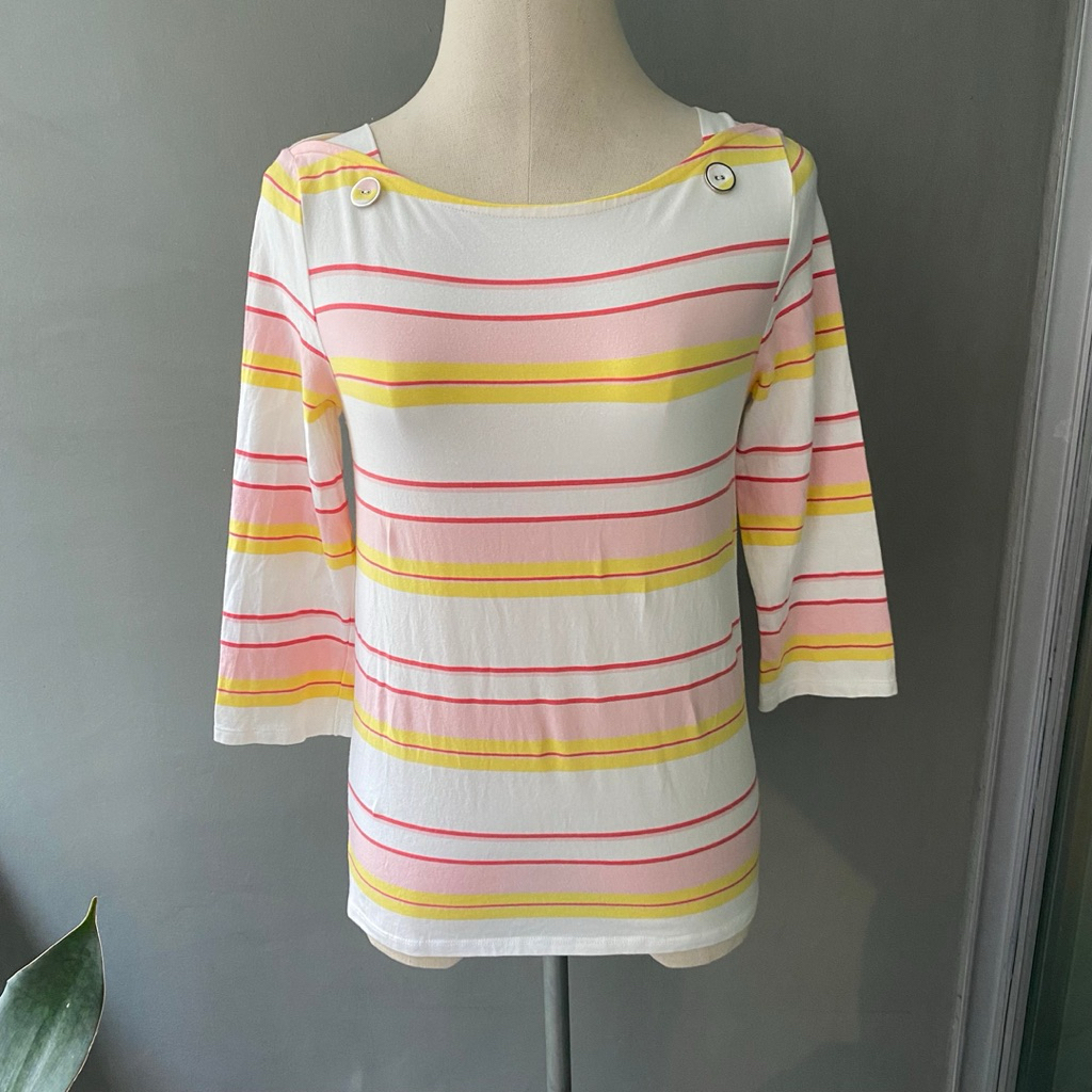 USED Bossini striped T shirt size S
