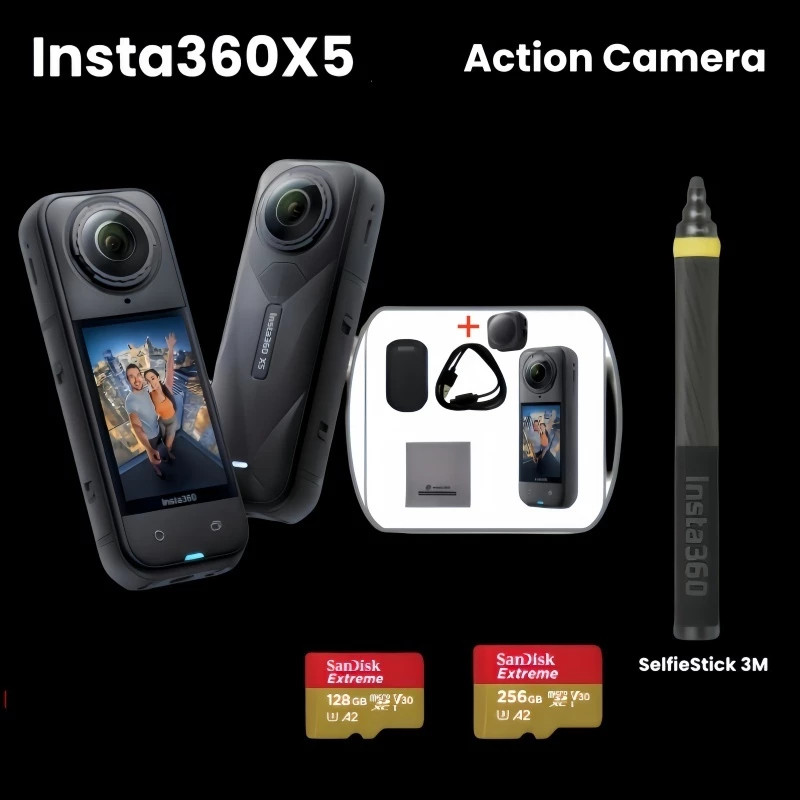 【New Arrival】Insta360 X5 8k Aciton Camera รับประกัน 1 ปีถ่ายวิดีโอ 8K ถ่ายรูป 72MP