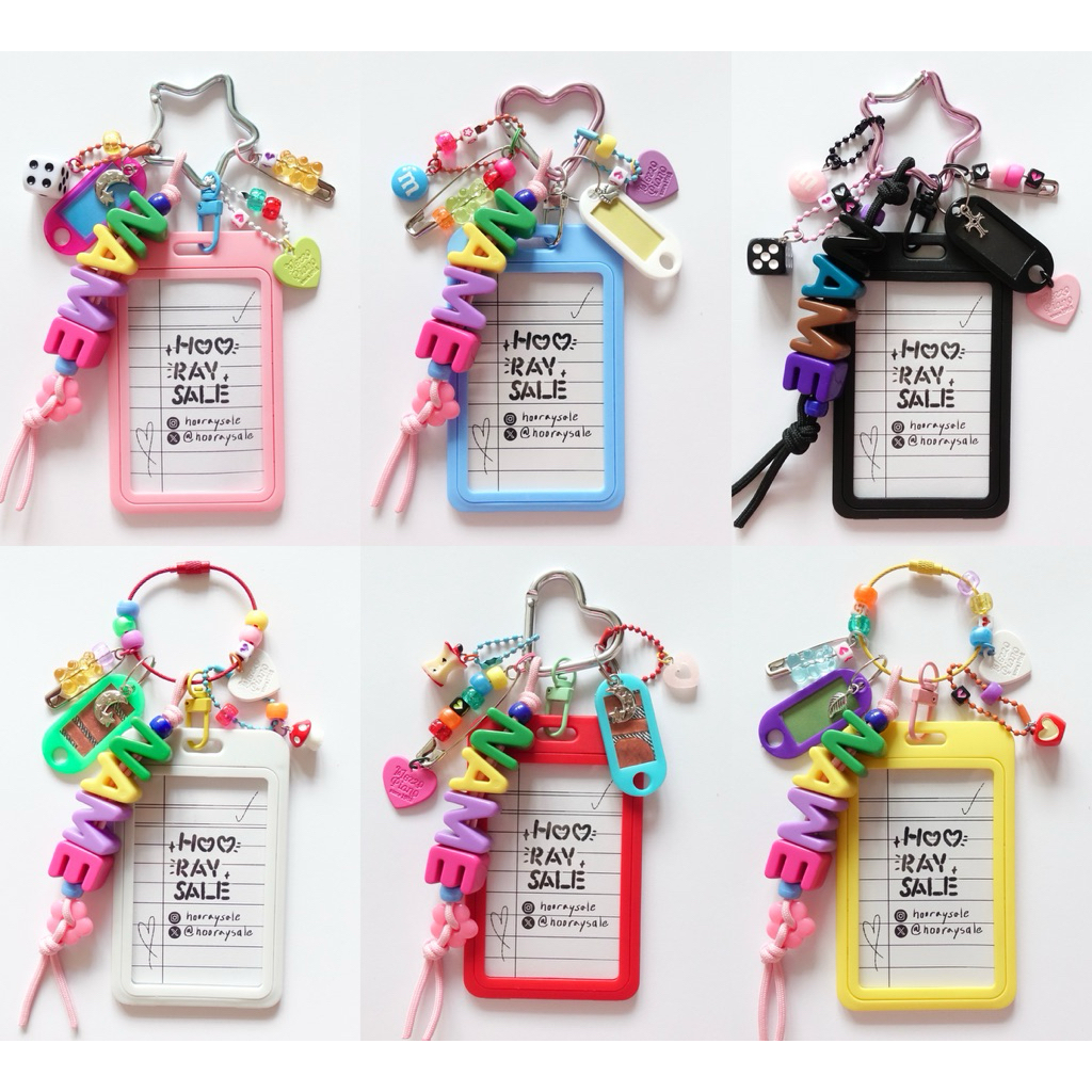 Frame Card + Keychain เฟรมการ์ด+พวงกุญแจ ห้อยชื่อได้ 5 ตัว (มีหลายแบบ) by hooraysale