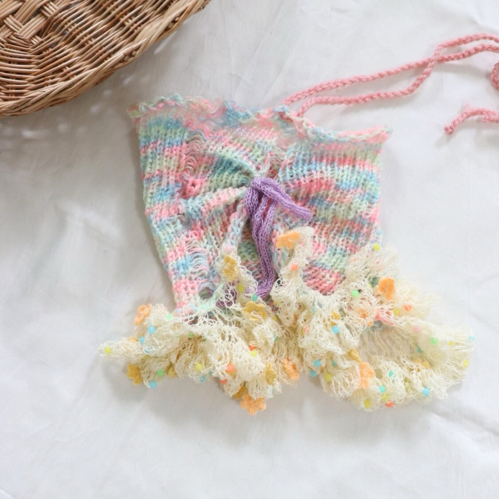 เสื้อถักคลองคอไหมพรมHandemade by Muda.heart