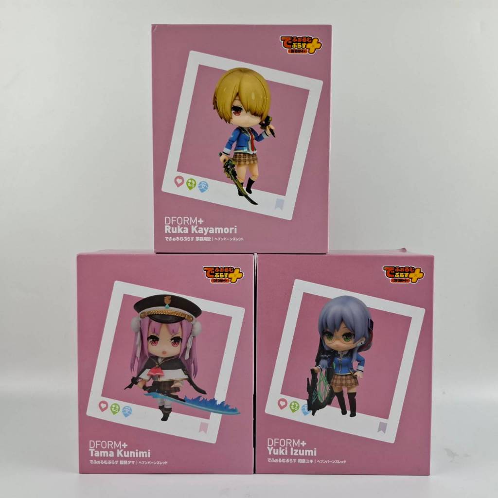 ของแท้ JP Heaven Burns Red Defom+ Tama Kunimi,Yuki Izumi ,Ruka Kayamori Full Action Deformed Figure