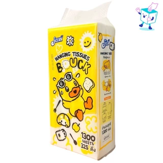 [เซท 2 ลัง] JAXX B.DUCK แจ๊กซ์ กระดาษทิชชู่เช็ดหน้าแขวน ห่อ1300แผ่น หนา4ชั้น