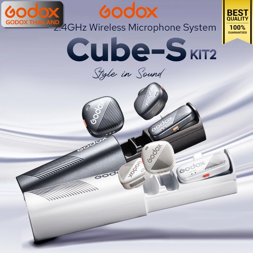 Godox Microphone Cube-S / Cube-SC Kit2 - Wireless 2.4GHz สำหรับ Smartphone Tablet - ประกันศูนย์ Godo