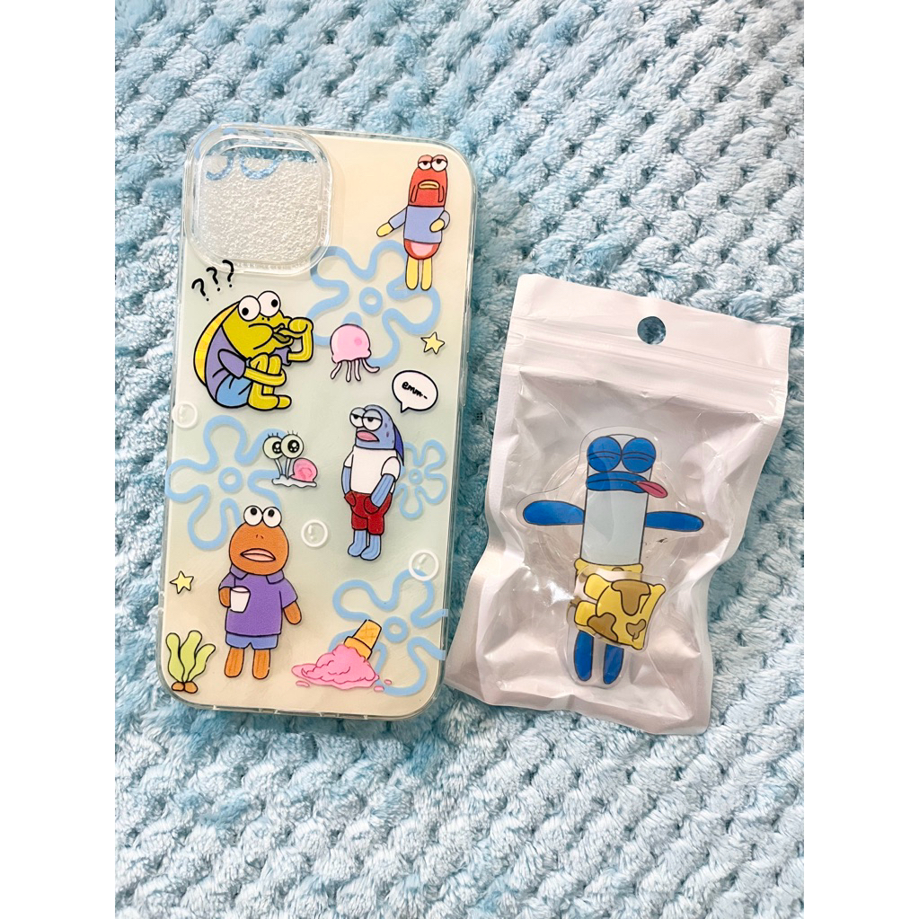 case iphone 13 เคสไอโฟน popmart ปลาตีน 6.1 พร้อมกิปตอกหมุนได้