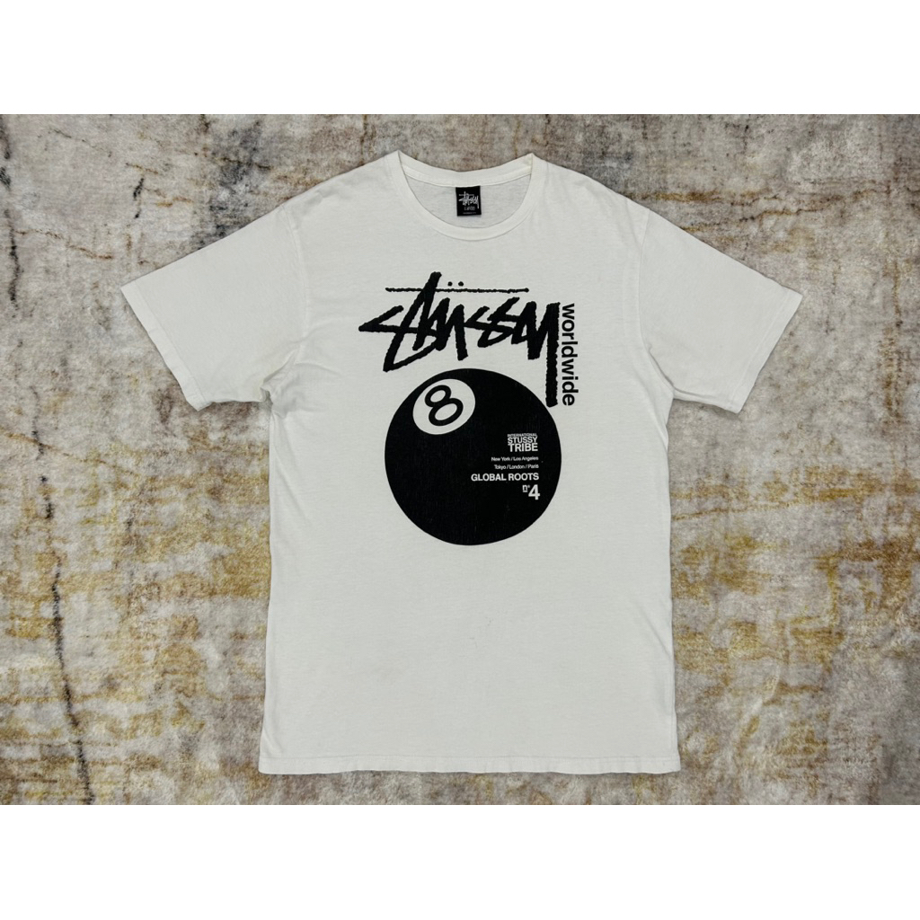 STUSSY 8BALL WORLDWIDE T SHIRT