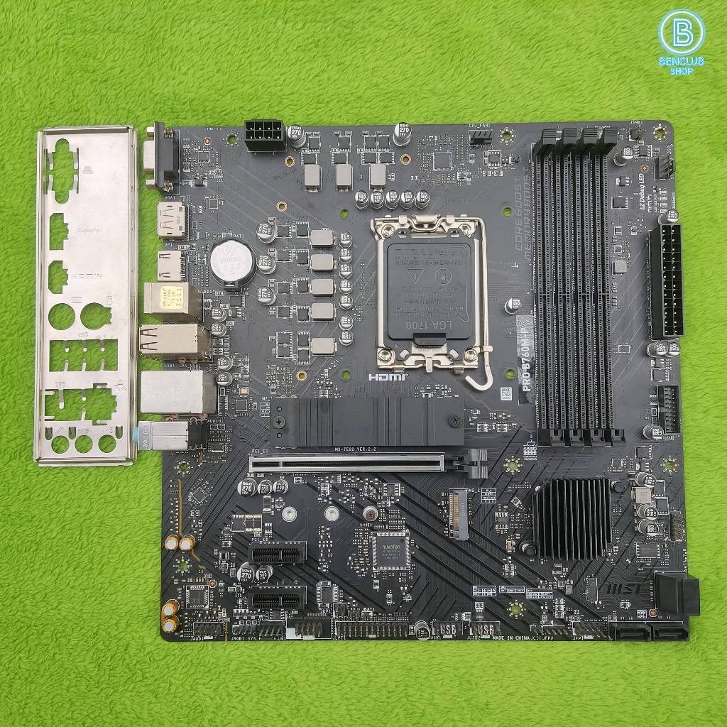 MB MSI B760M P DDR5 LGA1700(ใส่เจน12-14) อุปกรณ์มีตัวกับฝาหลัง ประกันศูนย์ 02/27 เมนบอร์ดมือสอง