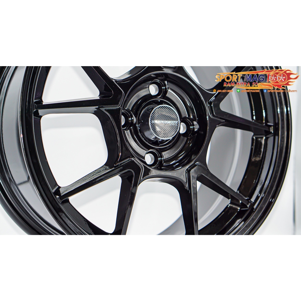 ล้อแม็กใหม่ TC005 ขอบ15นิ้ว กว้าง7นิ้ว 4รู100 ET35 สีดำแวว (ราคา4วง)