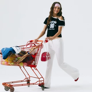 Nineties Design : Sport Club เสื้อยืด ปาดไหล่ รุ่น Navia เสื้อปาดไหล่ข้างเดียว