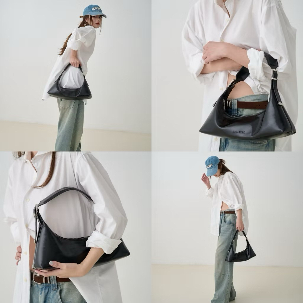 knack.bag - Jennie Shoulder bag หนัง สีดำ