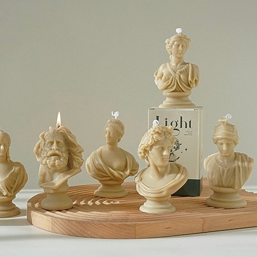 OurHome [พร้อมส่ง] เทียนหอมรูปปั้น Figure statue scented candle อุปกรณ์ประกอบฉากการถ่ายภาพ ของตกแต่งบ้าน ตกแต่งร้านกาแฟ
