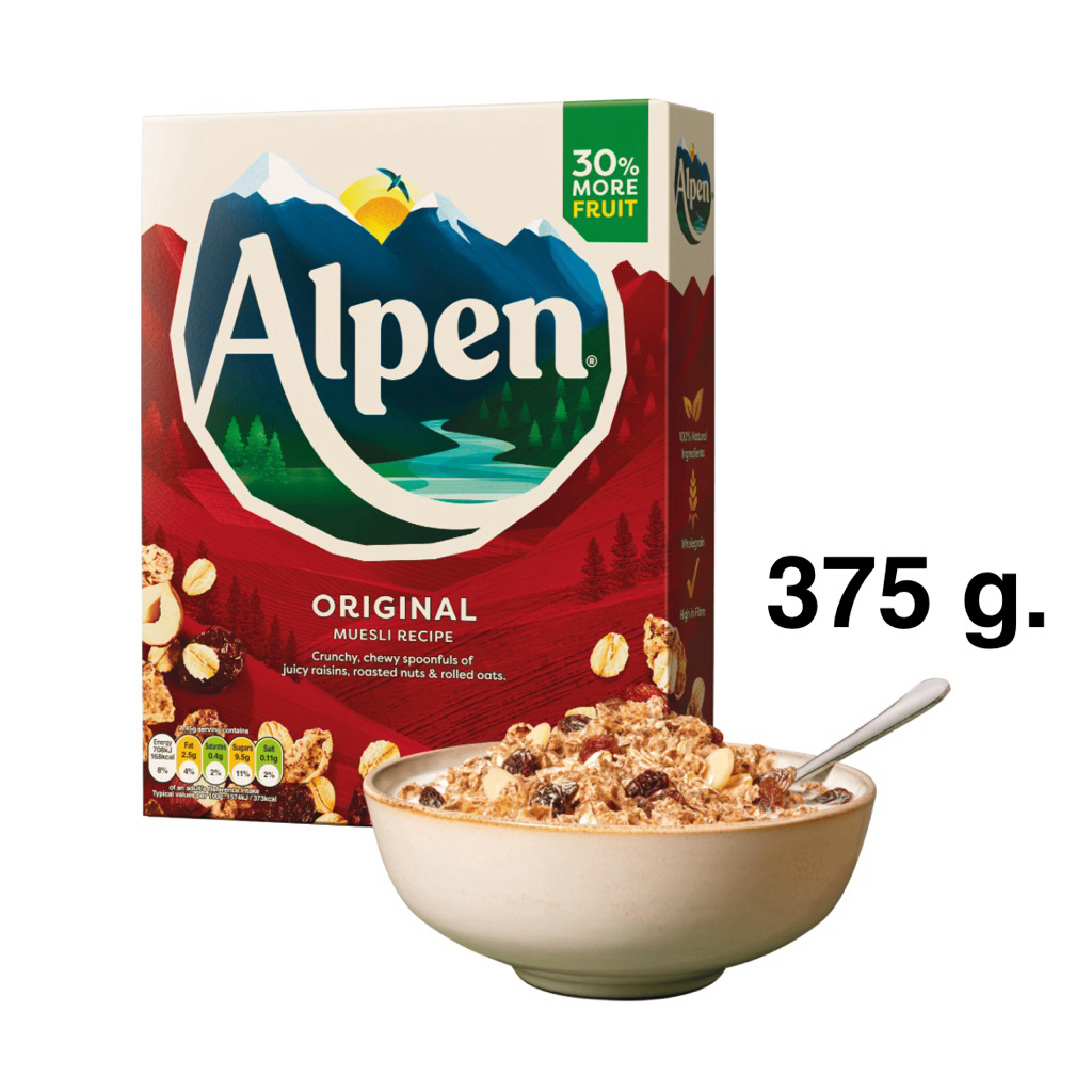 Alpen no added sugar muesli recipe 560g มูสลีไม่เติมน้ำตาล/Alpen Original Recepie Muesli 500g