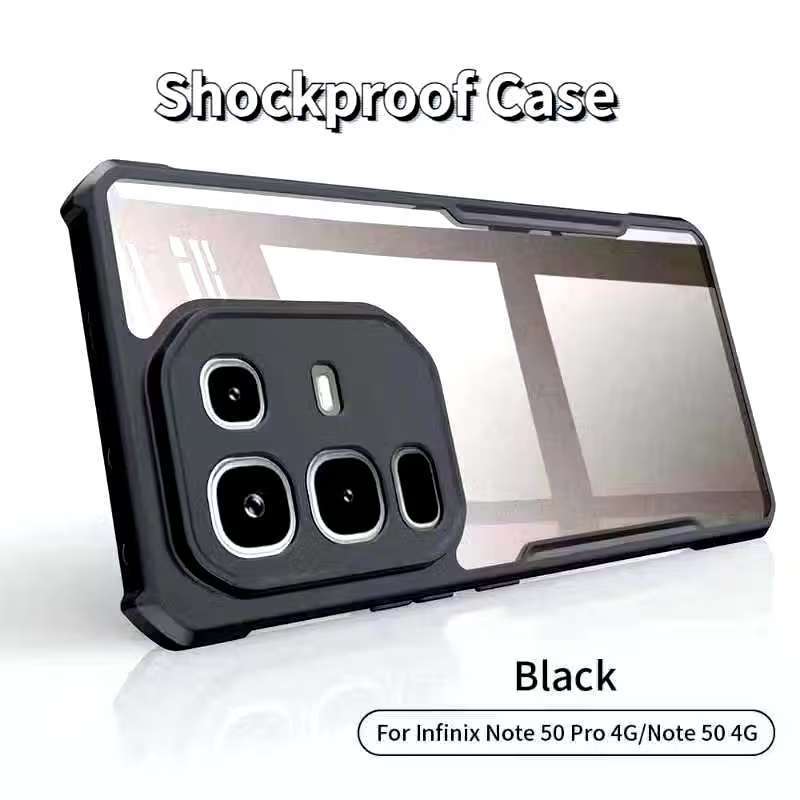 Infinix Note 50x/Infinix Note 50SเคสกันกระแทกขอบสีหลังใสInfinix Note 50/Infinix Note 50 Pro/Infinix 
