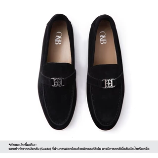O&B รองเท้าหนังกลับ รุ่น ROMEO LOAFERS IN CHARCOAL BLACK-11218SU16674F_U5BKXX