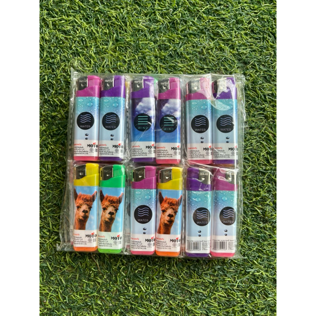 ไฟแช็กแบบกด MOTO 1*2  ขายยกโหล มี 24 ชิ้น