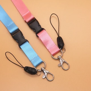 🔥ใหม่ สายคล้องคอห้อยโทรศัพท์ 18 สีเลือกสีได้ ตะขอเป็นเหล็กขาว Long Telephone Lanyard and Phone Charms CS