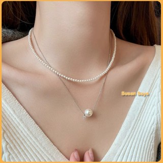 สร้อยคอมุกผู้หญิง แฟชั่นสำหรับผู้หญิง สร้อยยาวถึงไหปลาร้า