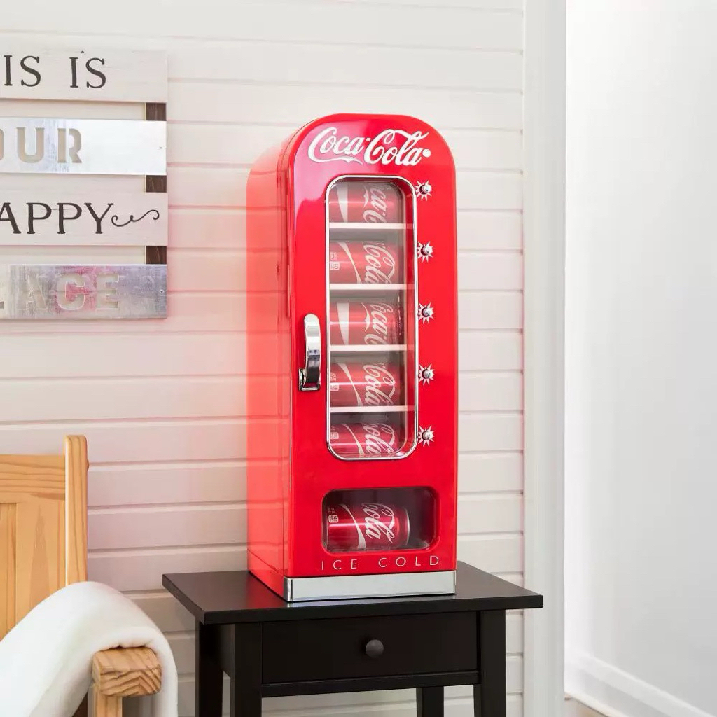 พร้อมส่งจากไทย🇹🇭ตู้เย็นขนาดเล็กสไตล์ Vintage Coca Cola แท้นำเข้า ใช้กับไฟไทยได้ ไม่ต้องแปลง ตรงปก