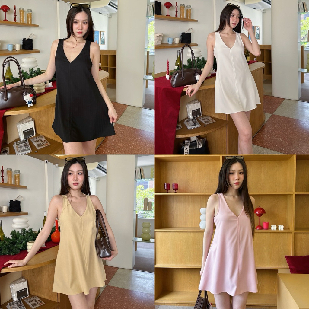 tshopofficial เดรส Velvet mini