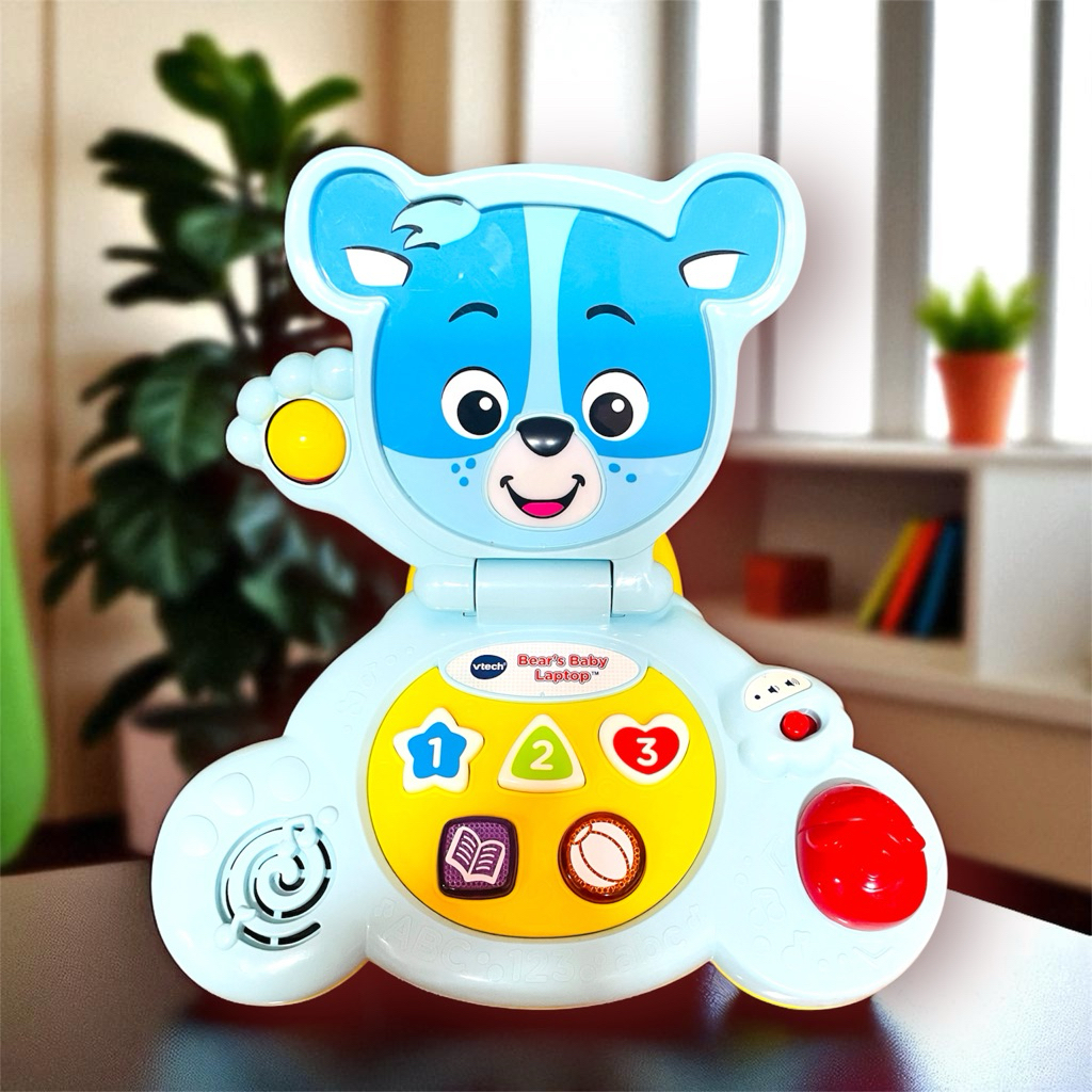 ของเล่นโน๊ตบุ๊ค Vtech baby รูปหมี ของเล่นLaptop vtechของแท้💯มือสอง
