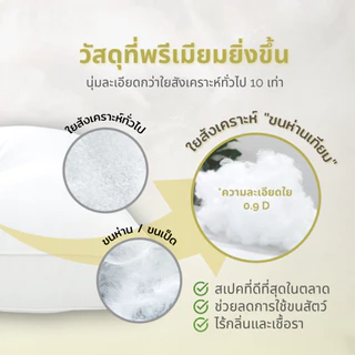 Wellness หมอนสุขภาพแบบนุ่ม ขนห่านเทียม รุ่น Contour Pillow