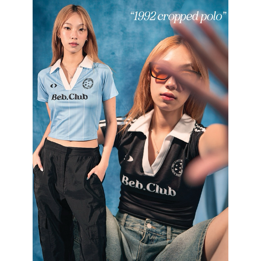 (มือ1) BEB.CLUB "1992 cropped polo" เสื้อคร็อปโปโล
