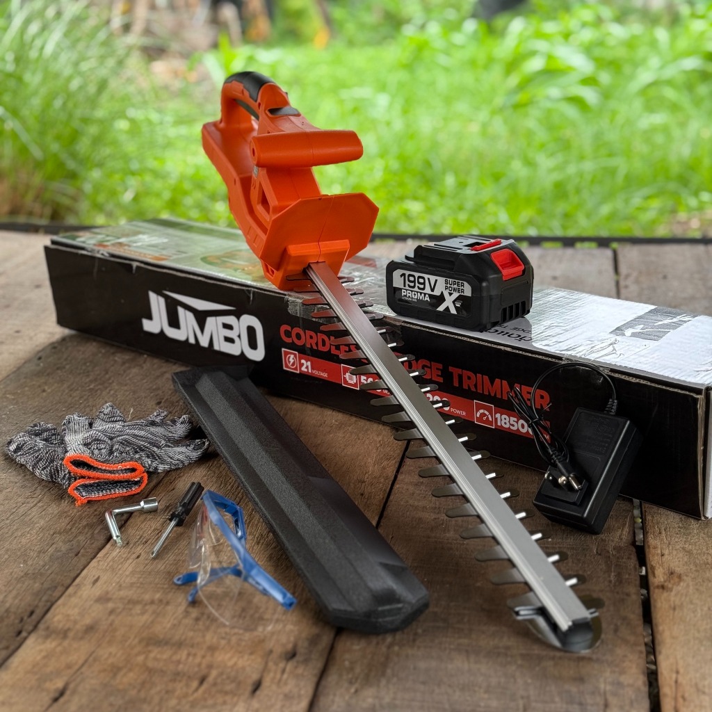 เครื่องตัดแต่งพุ่มไร้สาย JUMBO พกพาง่าย เครื่องตัดกิ่ง เครื่องตัดแต่งพุ่มไม้ ตัดแต่งกิ่ง ทำสวน - รูปที่ 2