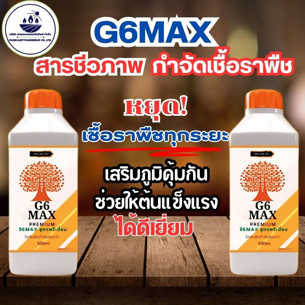 จี6แม็กซ์ สารชีวภาพ ดูดซึมไว ตัวช่วยดูแลพืชให้แข็งแรง ป้องกันและกำจัดเชื้อราพืช ใบเหลืองใบไหม้ – โปรปัง