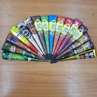 เฮนน่าเพ้นท์ตัว GOLECHA henna สีเพ้นท์ฮาลาล all types of HENNA body paint temporary hand art
