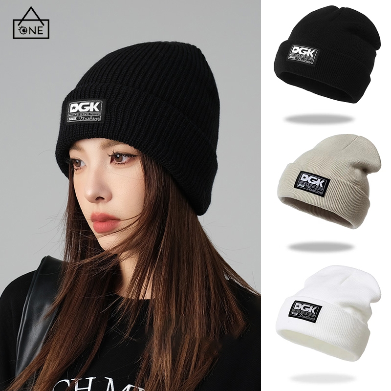COD❤️หมวกผ้าถักนิตติ้ง สไตล์เกาหลีแฟชั่น ฤดูใบไม้ร่วงและฤดูหนาว ป้องกันลม หมวก สำหรับกลางแจ้ง-a.one