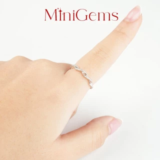 MiniGems แหวน เงินแท้ 92.5 เพชรสวิส(CZ) แหวนคู่ แหวนแต่งงาน แหวนผู้หญิง แหวนผู้ชาย 06446