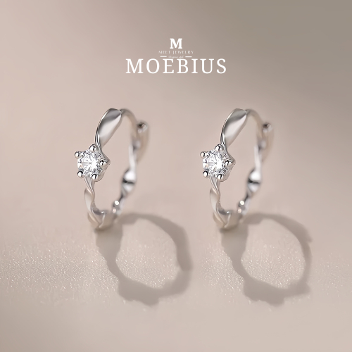 ต่างหูเงินแท้ Moebius สไตล์เกาหลี: รีวิวคุณสมบัติและความคุ้มค่า