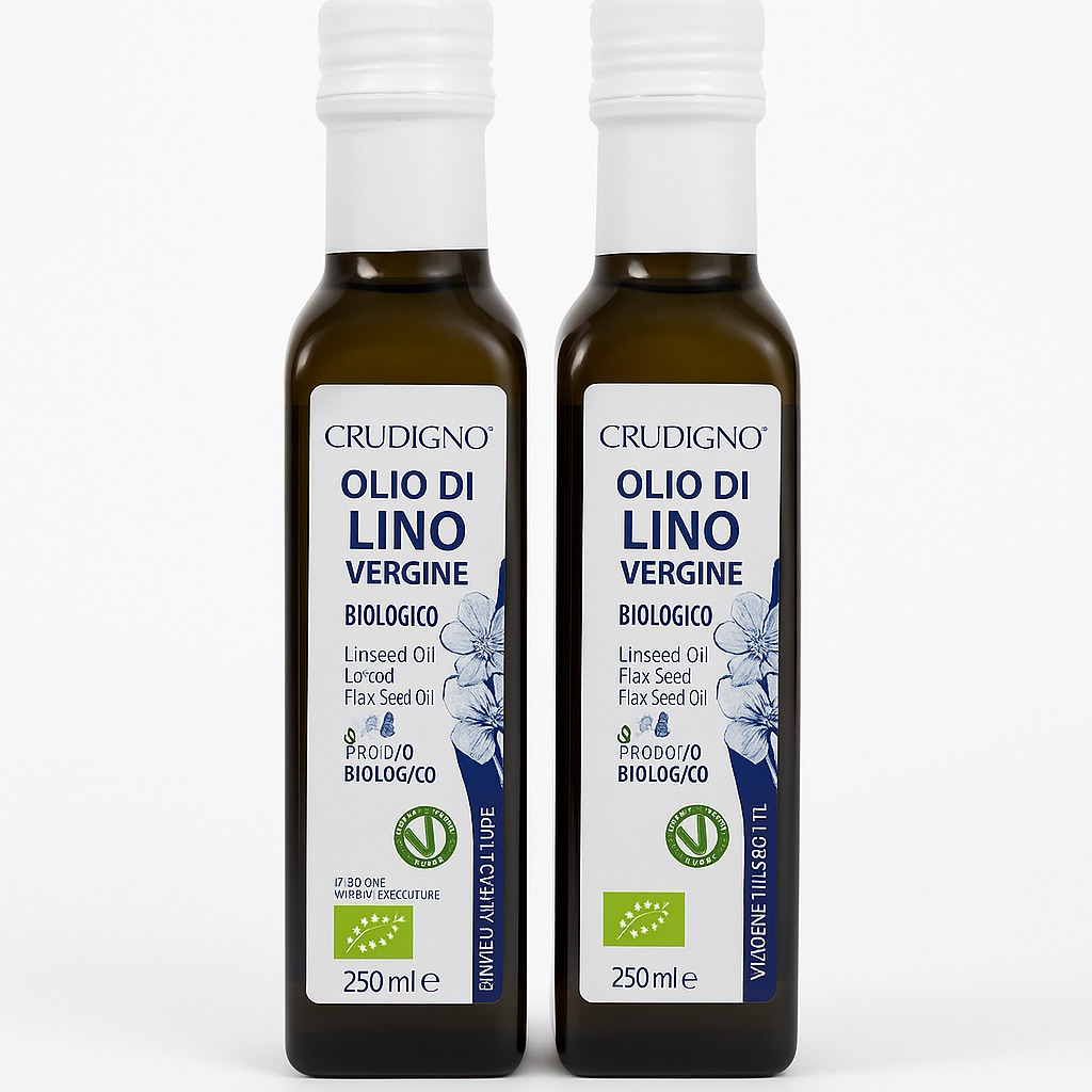 น้ำมันเมล็ดแฟลกซ์ออร์แกนิคแท้จากอิตาลีสกัดเย็น250ml2ขวดเพิ่มไขมันดีOrganicFlaxseedoil250ml2bottles100%MadeinItaly