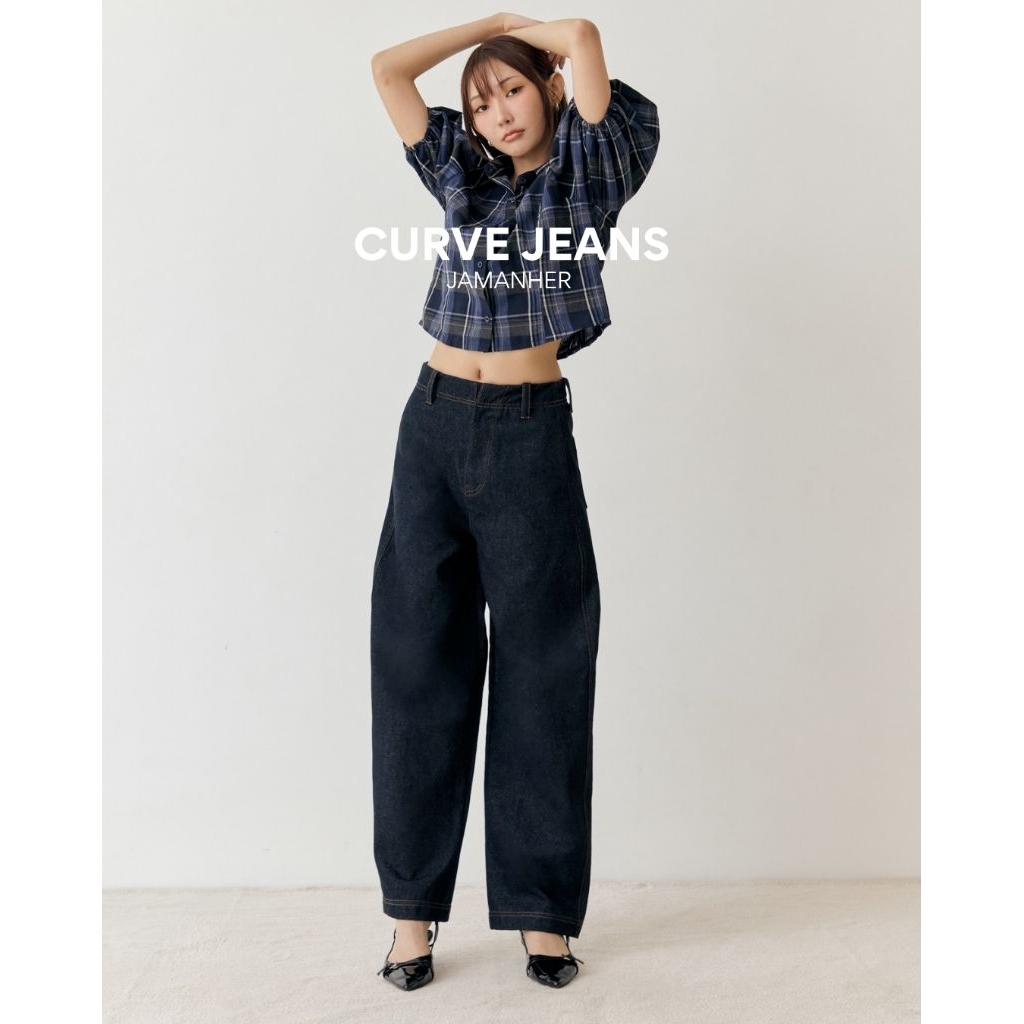 Jamanher / Curve Jeans / กางเกงยีนส์ขาโค้ง