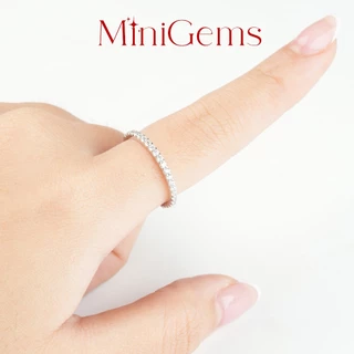 MiniGems แหวน เงินแท้ 92.5 เพชรสวิส(CZ) แหวนคู่ แหวนแต่งงาน แหวนผู้หญิง แหวนผู้ชาย 05982