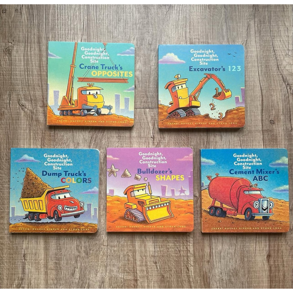 Goodnight, Construction Site; Crane Truck's Opposites, Cement Mixer's ABC