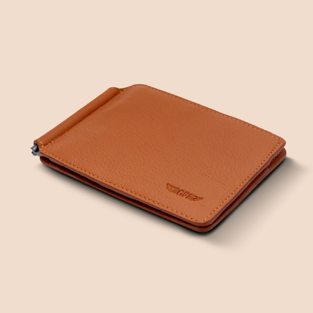 Gian Ferrente Berto Slim Clip Wallet กระเป๋าสตางค์มีคลิปหนีบ หนังแท้