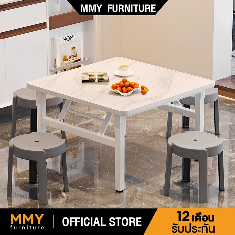 MMY โต๊ะพับ โต๊ะปิคนิค 100/80/60CM สไตล์โมเดิร์น ไม่จำเป็นต้องประกอบ พกพา ทำงาน ใช้ในบ้าน เที่ยวแคมป์ปิ้ง แข็งแรง ทนทาน
