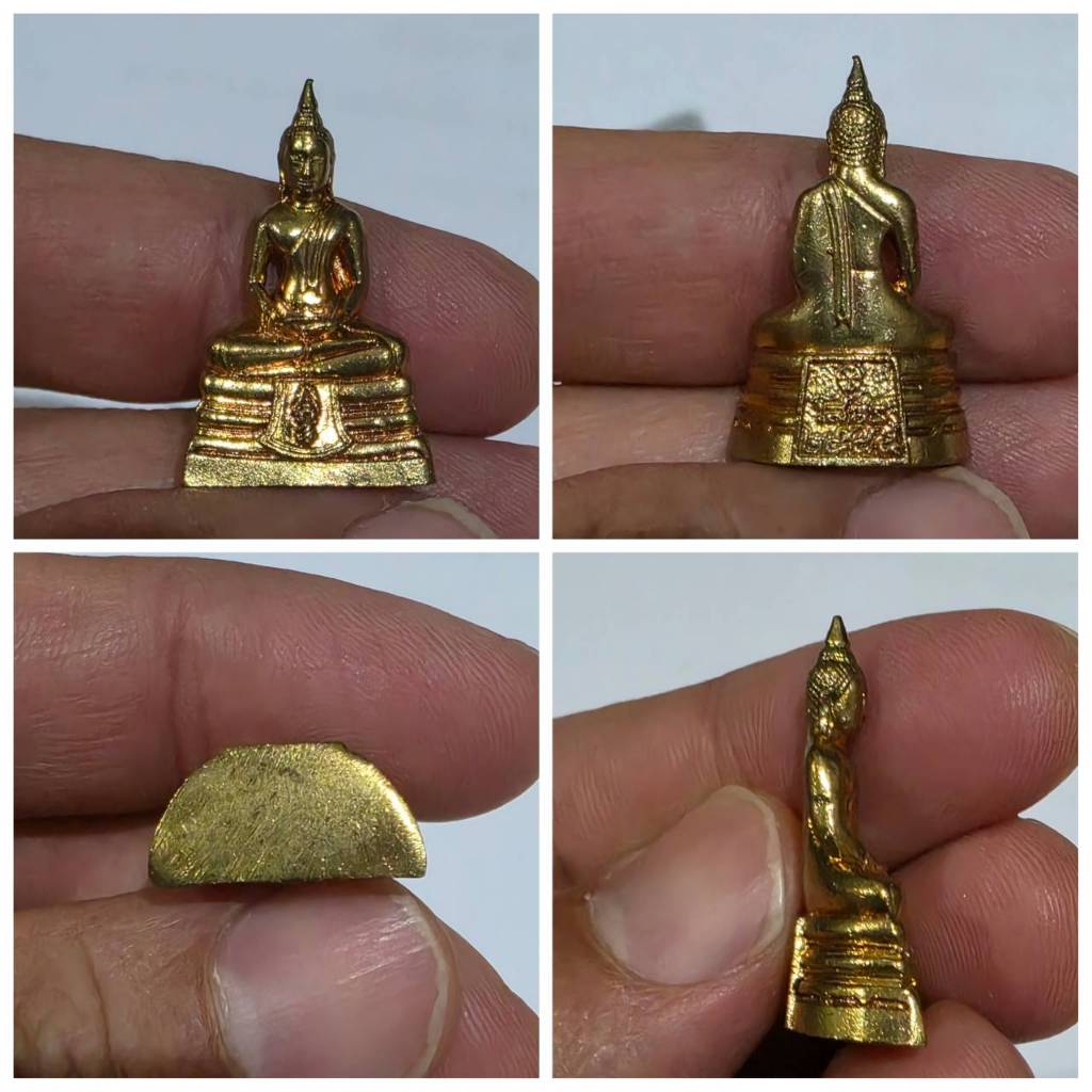 พระกริ่งหลวงพ่อโสธร ปี 2545 วัดโสธรวรมหาวิหาร จ.ฉะเชิงเทรา เนื้อกะไหล่ทอง 🟡  🔹 รายละเอียดพระ  พิมพ์: