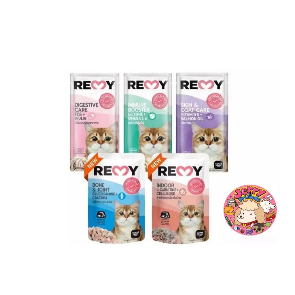 Remy อาหารเปียกแมว [12 ซอง] สูตรดูแลสุขภาพ ไม่เติมเกลือ ขนาด 70 กรัม